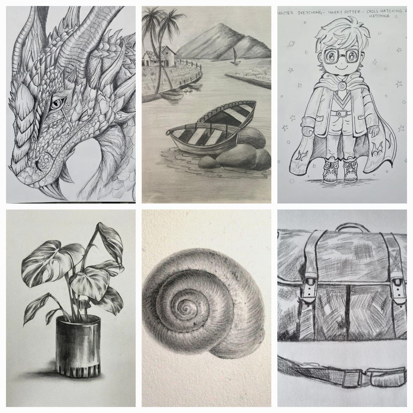 Sketching and Pencil Shading example 4
